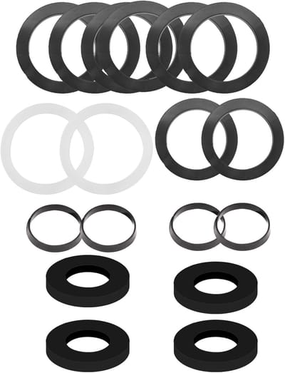 sifon afvoer gootsteen keukenspoelbak voor afvoer DN40 40 mm G1½ inch afdichtingsset sifon afdichtingen voor gootsteenafvoer wigafdichtingen en platte afdichtingen inbegrepen (18