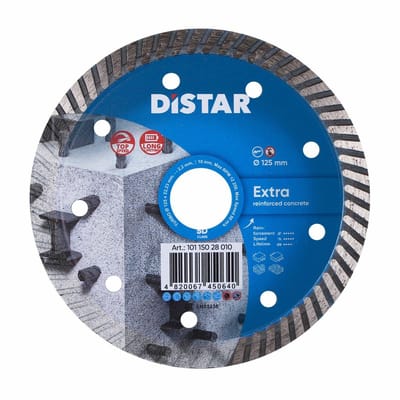 Distar 1A1R Turbo Extra - Diamantzaagblad - 125mm - Voor Droog Gebruik - Turbo Type