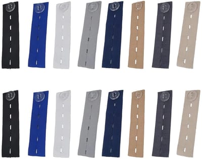 16 stuks broekbandverlenging, knoopverlenging voor broeken, verstelbare broekuitbreiding zwangerschap, elastische tailleverlengingen, knoopverlenging voor broeken, rokken en zwangerschap