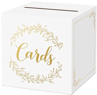 Bruiloft kaartenbox voor geld en brieven, 25x25x25 cm - Decoratie voor cadeaukaarten en post