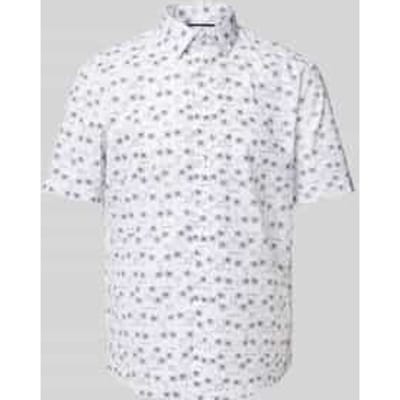 Slim fit overhemd met korte mouwen en knoopsluiting