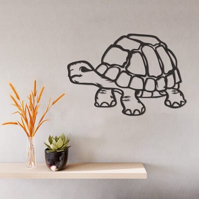 Wanddecoratie Schildpad - Muurdecoratie Schildpad - Muurdecoratie Hout - Wanddecoratie Hout - Muurdecoratie Woonkamer - Wanddecoratie Woonkamer - Wanddecoratie Industrieel - Wanddecoratie Dieren - Home Decor - Wall Line Art - 42 x 29 cm