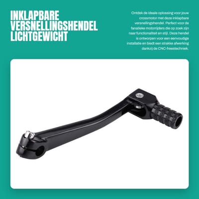 Dailygoods- Versnellingshendel Inklapbaar - CNC Aluminium - Lichtgewicht - Draagbaar - 10 mm Montageschroefdraad - Eenvoudige Installatie - Schakelhendel
