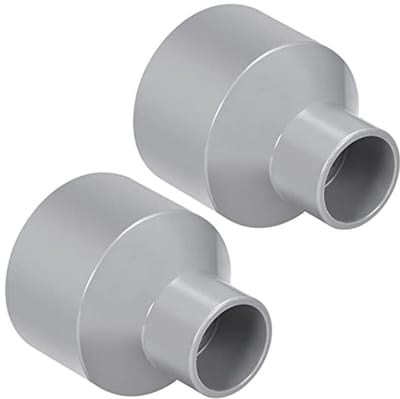 PVC reductie koppeling 63 mm x 32 mm - 2 stuks voor buisschroefverbindingen en irrigatie-installatie