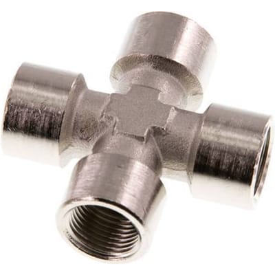 G 3/8'' Binnendraad Vernikkeld Messing Kruissok 16 Bar