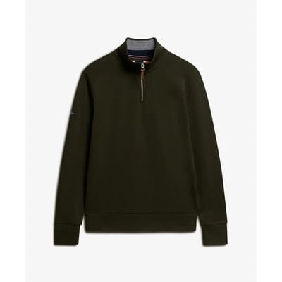 Superdry - Core piqué sweatshirt met halve rits - Heren - Truien