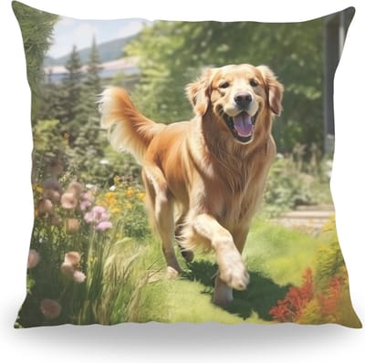 Kussen - Huisdier Portret - Golden Retriever 1 - 50 cm
