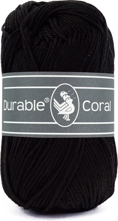 Durable Coral - 325 black - Gemerceriseerd Katoen Garen
