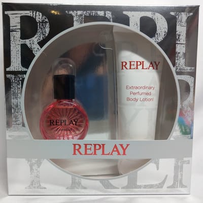 Replay - Essential For Her! - Gift Set - 20 ml EDT + 100 ml Bodylotion - Kado Tip !!