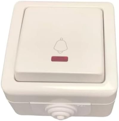 Drukknop met Indicatielampje - Waterdichte Schakelaar - Buiten Verlichting - IP54 Waterdicht - 250V 10A - Geel