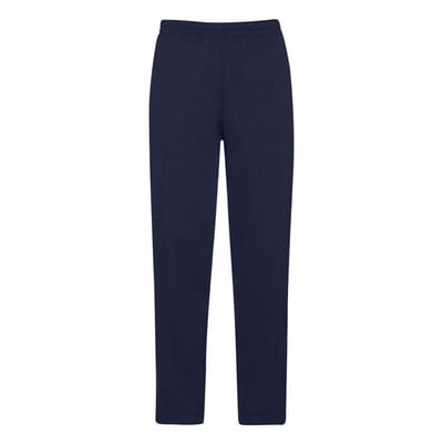 Fruit of the Loom Heren joggingbroek met open zoom (Deep Navy)
