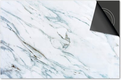 Inductie beschermer 60x60 - afdekplaat inductie mat - Dietrix Kookplaat beschermer - Exclusief - Marmer - Blauwtint