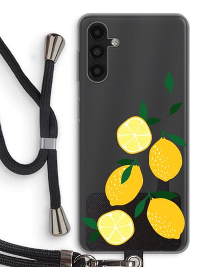 Case Company® - Hoesje met koord geschikt voor Samsung Galaxy A13 5G hoesje met Koord - You're my lemon - Telefoonhoesje met Zwart Koord - Bescherming aan alle Kanten en Over de Schermrand