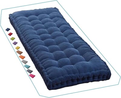 Tuinkussens Bank - Zitkussens Buiten - Comfortabel Zitten - Omkeerbaar Ontwerp - 160x50cm - Denim Blauw