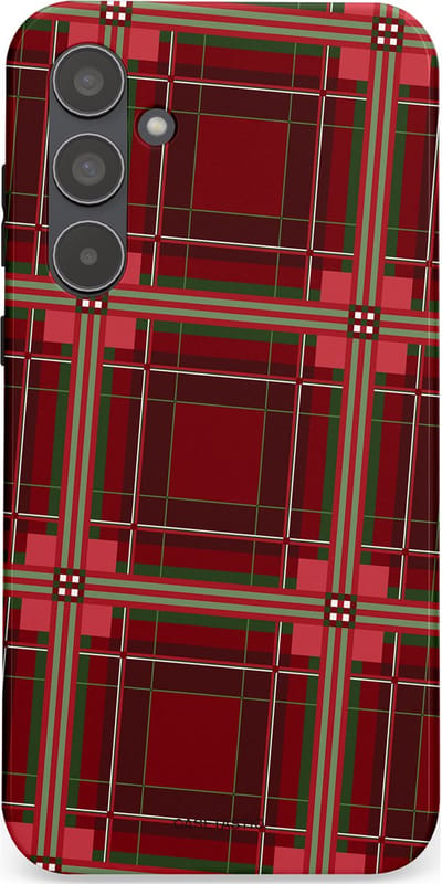 Casetastic Hoesje Geschikt voor Samsung A55 - Stijlvolle Beschermende Duo-layer Case - Schots Ruit Rood - Tartan Royal Stewart Plaid