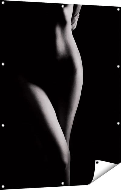 Gards Tuinposter Naakte Vrouw Lichaam - Erotiek - 90x120 cm - Tuindoek - Tuindecoratie - Wanddecoratie buiten - Tuinschilderij