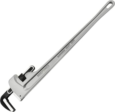 Rechte Pijpsleutel Aluminium - Sanitair Sleutel Stillson - Pijpen Bevestigen - 40% Lichter Dan IJzer - 900mm - Zilvergrijs