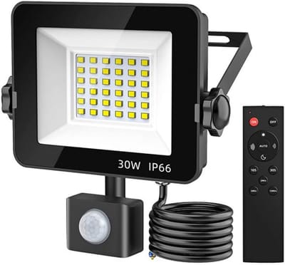 Krachtige 30W LED Buitenlamp met Bewegingsmelder, 3000LM IP65 Waterdicht