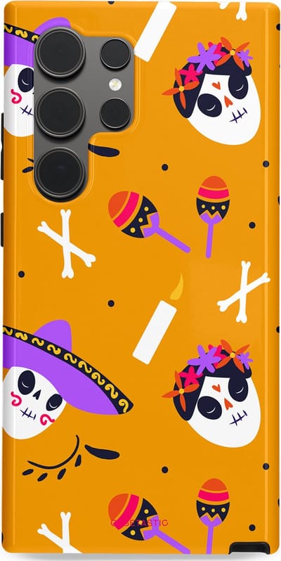 Casetastic Hoesje Geschikt voor Samsung S24 Ultra - Stijlvolle Beschermende Duo-layer Case - Viva Muertos