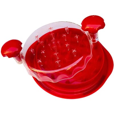 Kippenvleesversnipperaar met transparant deksel Efficiënte antislip vleesversnipperaar Ergonomisch handvat Kippenvleesversnippermachine rood
