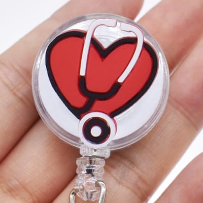 1 STKS Ziekenhuis Intrekbare Badgehouder met Riemclip Leuke Verpleegkundige Arts Naamplaatje Kaarthouder Accessoires Kantoorartikel Clip