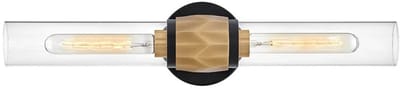 Hinkley LED Wandlamp Ellison | 2X E27 Max 40W | Black with Heritage Brass