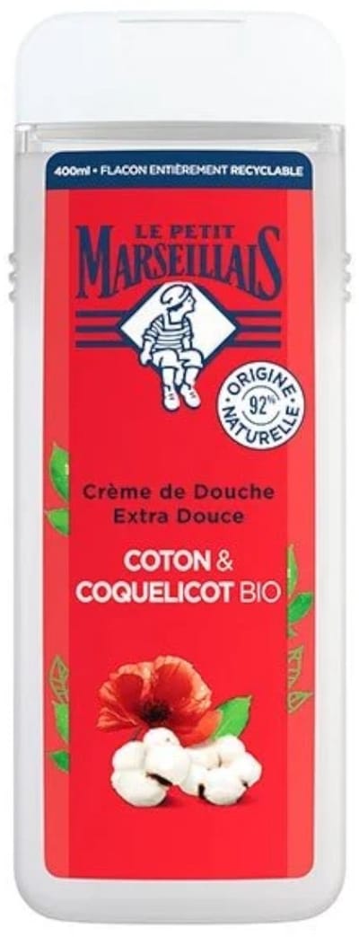 Le Petit Marseillais Douchegel Bio Katoenmelk & Papaver 400ml