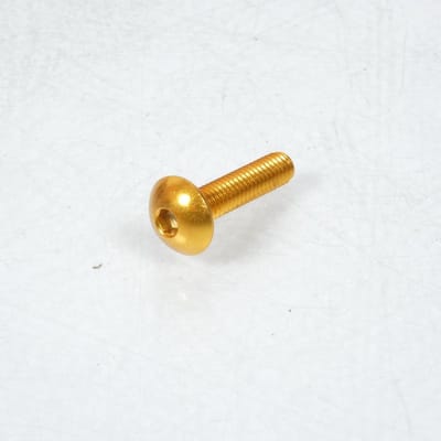 Vis Dôme large BTR M6 pas 100 25mm anodisé Or 3AS Racing pour moto Neuf