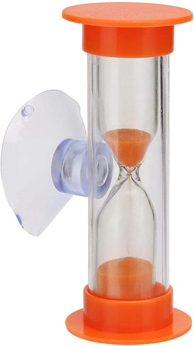Zandloper Decoratie - Glazen Timer - Koken en Spellen - Bubbelend Zand Effect - 14 x 6 cm - Oranje