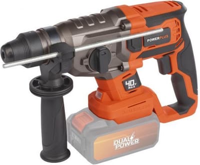 Dual Power Accu klopboormachine POWDP15680 - 4 in 1: boren hamerboren beitelen en beitelrotatie, 40 V boormachine, 3 J, Links en rechts schroeven, Zonder accu en lader