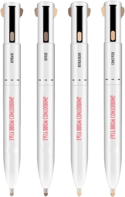 Wenkbrauwpotlood 4-in-1 - Make-up Pen - Wenkbrauwen Definiëren - Waterdicht Zweetbestendig - 57 Inch - Blond