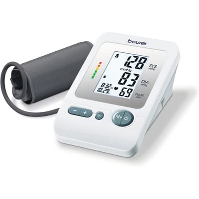 Beurer BM 26 Bloeddrukmeter Bovenarm – Beste Koop Consumentenbond 2025 – Medisch Gecertificeerd & Klinisch Gevalideerd – Herkent Hartritmestoornissen – Manchet 22–35 cm – Voor 4 Gebruikers – Incl. Batterijen & Opbergtas – 5 Jaar Garantie