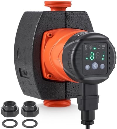 Warmwatercirculatiepomp - Verwarmingspomp Circulatiepomp - Verwarmingssysteem Ondersteunen - Intelligente Besturingsmodi - 50 l/min - Oranje