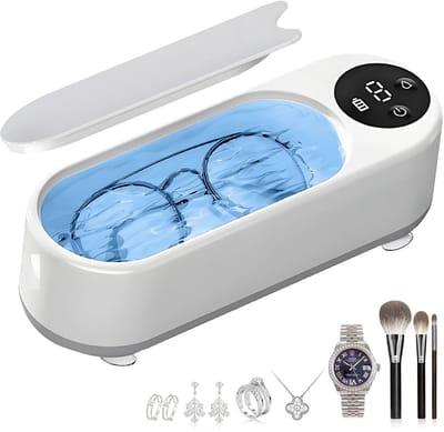 Ultrasoon Reiniger - Ultrasonic Cleaner - Reinigingsapparaat voor Sieraden en Brillen - 360º - ultrasoon apparaat voor brillen, horloges, sieraden, kunstgebitten, plastic