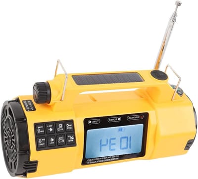 Noodradio - Weer radio - Noodsituaties - Met Oplaadbare Batterij - 5000 mAh - Geel