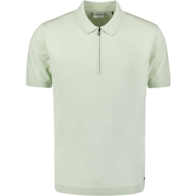 No Excess Pullover short sleeve polo zip soli mint