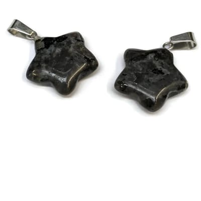 Aramat Jewels | Hangers | Unieke Labradoriet Ster Hanger | | | |20mm | Staal | Volwassenen | Verkleurd niet