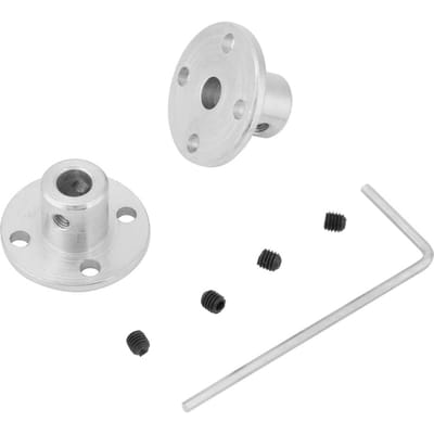 2 stuks M3 Starre Flenskoppeling Motoras Koppeling Connector ID 5mm OD 10mm gray