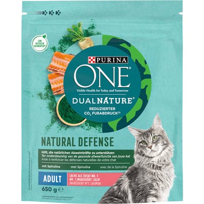 650g Dual Nature Zalm met Spirulina Purina ONE Kattenvoer