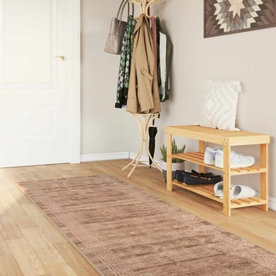vidaXL - Tapijt - Runner - MARSA - Wit - 80 - x - 250 - cm - Polyester - en - PVC