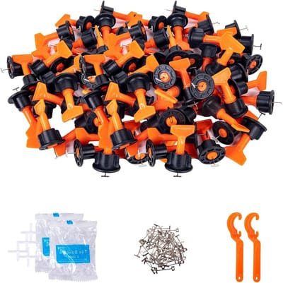 Set van 100 Tegel Nivelering Systemen 2 mm + 200 Tegelafstandhouders 2 mm voor Perfecte Tegelplaatsing en Vloerafwerking