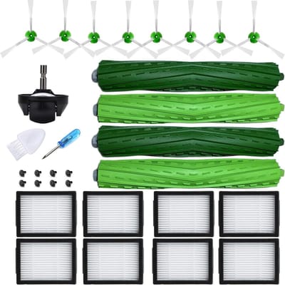 EXCITAT Stofzuigeraccessoires - Multifunctionele rubberen borstelfilter - 23-pack vervangende onderdelen - Geschikt voor iRobot Roomba