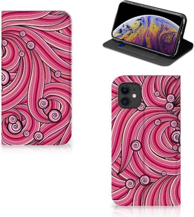 Apple iPhone 11 Bookcase Swirl Pink