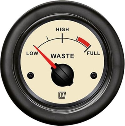 VETUS WASTN beige Vuilwatermeter 12/24V