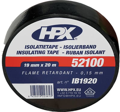 PVC isolatietape VDE - zwart 19mm x 20m
