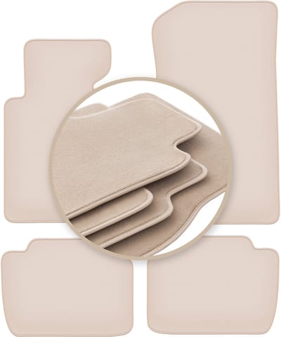 PREMIUM beige matten voor: BMW 3 E46 compact, coupé, sedan, stationwagen, touring 1998-2007