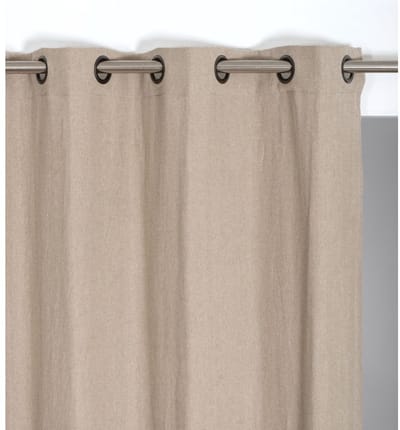 MOONDREAM ThermActiv® Winter+Zomer Thermisch Gordijn | Anti-Koude en Anti-Warmte Isolatie | Gepatenteerde Technologie | EU-fabricaat | Linnen | Oogjes | Beige MC632 | 140B x 260L cm