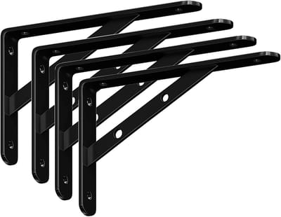 Planksteun 4 stuks - Drijvende plankbeugels Muur - DIY Planken Maken - Driehoekig Ontwerp Stabiliteit - 100 kg draagvermogen