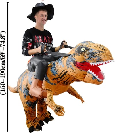 Nivard Halloween Outfit - Halloween Kostuum - Pak - Opblaasbaar Kostuum - Costume - Carnaval - Volwassenen - Dinosaurus