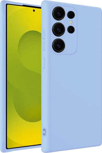 Hoesje - Geschikt voor Samsung Galaxy S25 Ultra - Sterk & Shockproof - Hoes Cover - Siliconen Case - Telefoonhoesjes - Lichtblauw